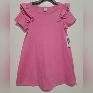 NWT Old Navy Pink Dress with Ruffled Sleeve